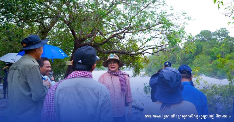 រដ្ឋមន្ត្រីកសិកម្ម ចុះពិនិត្យលទ្ធភាពបង្កកំណើត និងបង្កាត់ពូជរបស់ត្រីនាគ នៅតំបន់ស្ទឹងអារ៉ែង